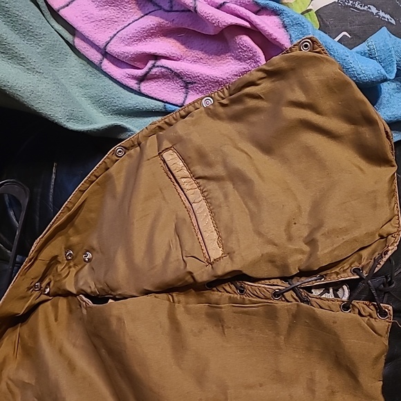 Leather Club Real Tan Color Textured Leather Vest with Fringes Embroidery Size L - Picture 8 of 8